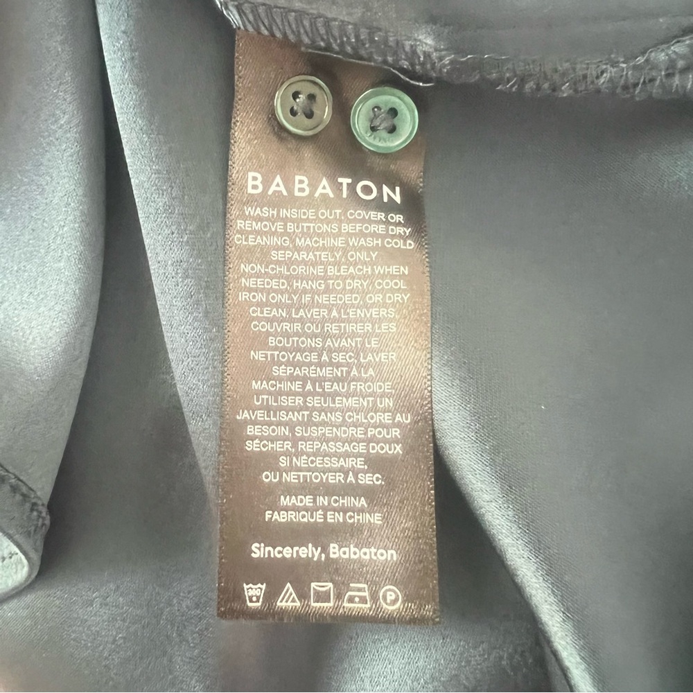Aritzia Babaton Sable Herbage Green Shirt Size S - Picture 12 of 13